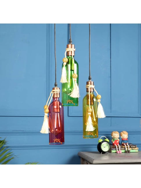 DecorativeRay Multicolor Iron Ceiling Light - Set of 1