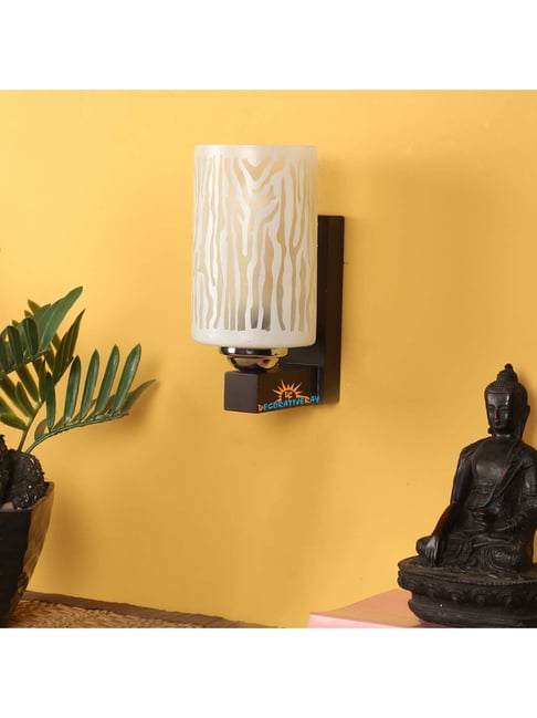 DecorativeRay White Wood Wall Light - Set of 1