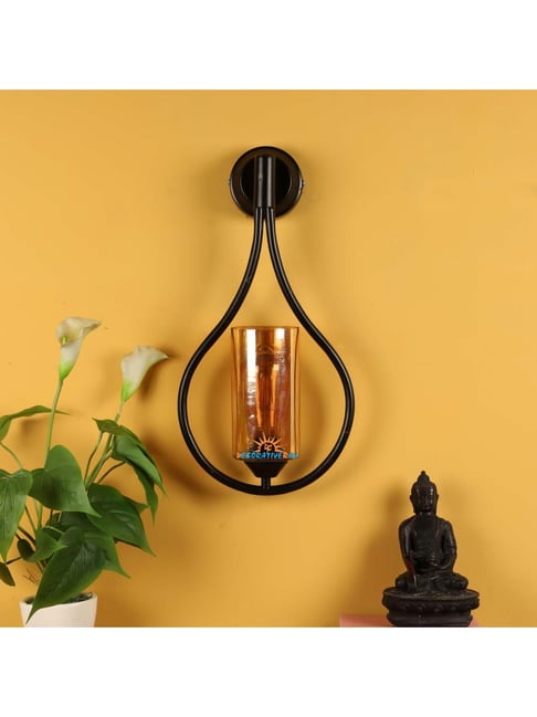 DecorativeRay Black & Gold Iron Wall Light - Set of 1