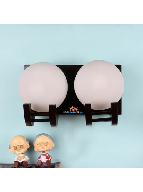 DecorativeRay Brown Wood Wall Light - Set of 1