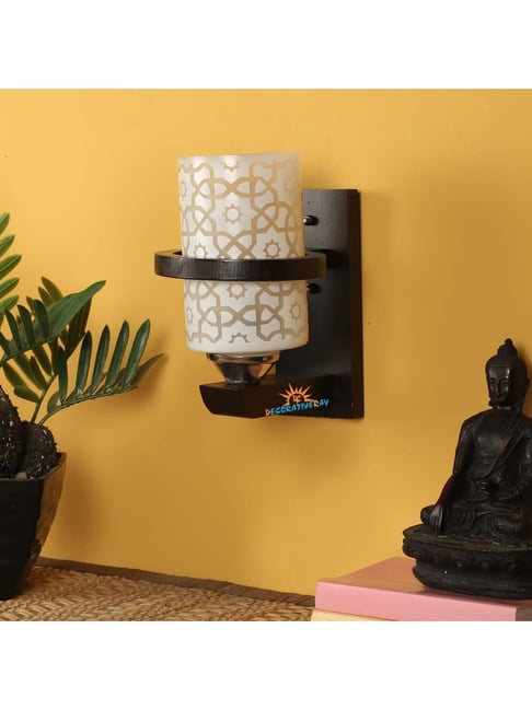 DecorativeRay White Wood Wall Light - Set of 1