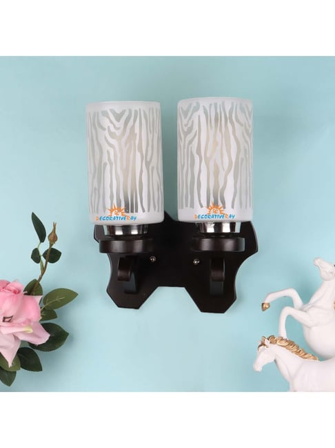 DecorativeRay White Wood Wall Light - Set of 1