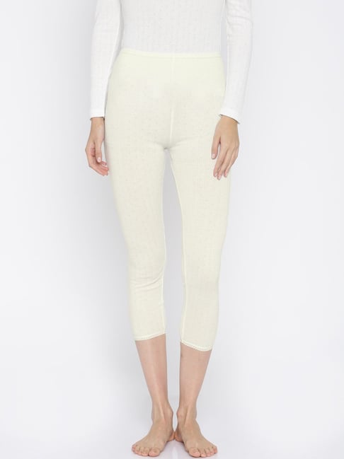 Buy BODYCARE INSIDER Women Off White Solid Thermal Bottoms B202_105 -  Thermal Bottoms for Women 13086010