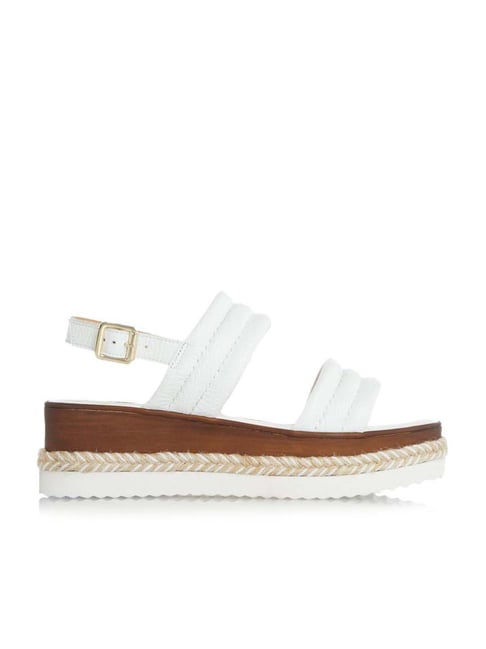 Dune London Women's KAZZY White Back Strap Wedges