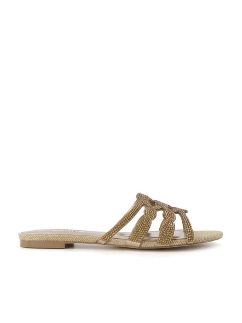 Dune London Women's NULA DI Antique Gold Casual Sandals