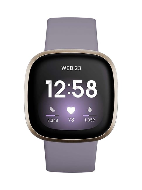 Fitbit Versa 3 Health and Fitness Smartwatch (Thistle/Soft Gold Aluminum)