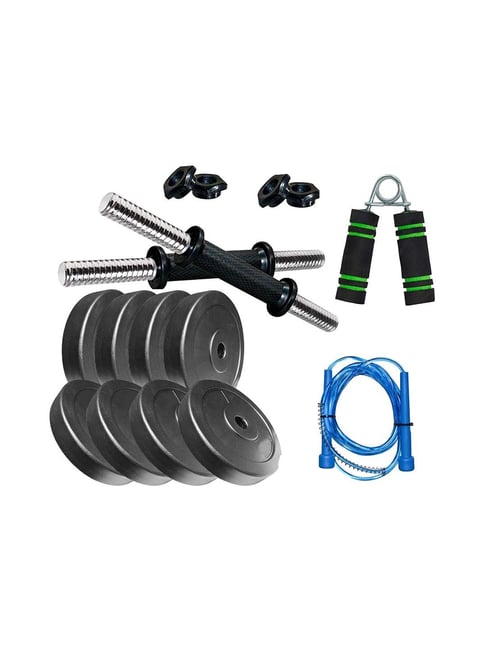 Triumph Black & Blue Combo Home Gym Set (20kg)-Triumph-Footwear-TATA CLIQ