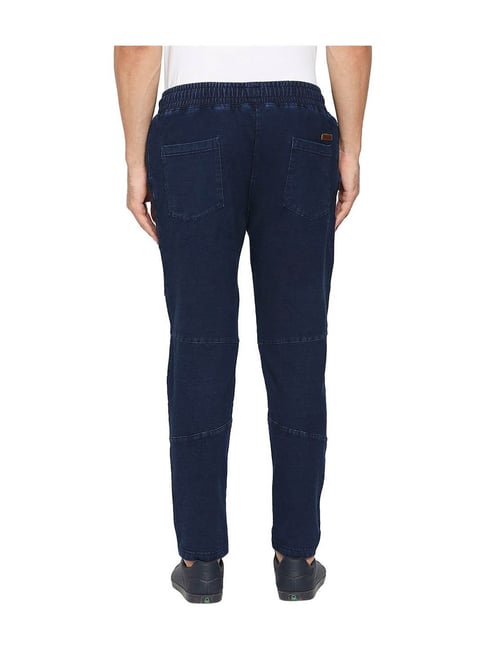 Buy Mufti Blue Solid Mid Rise Jogger Jeans for Men Online Tata CLiQ