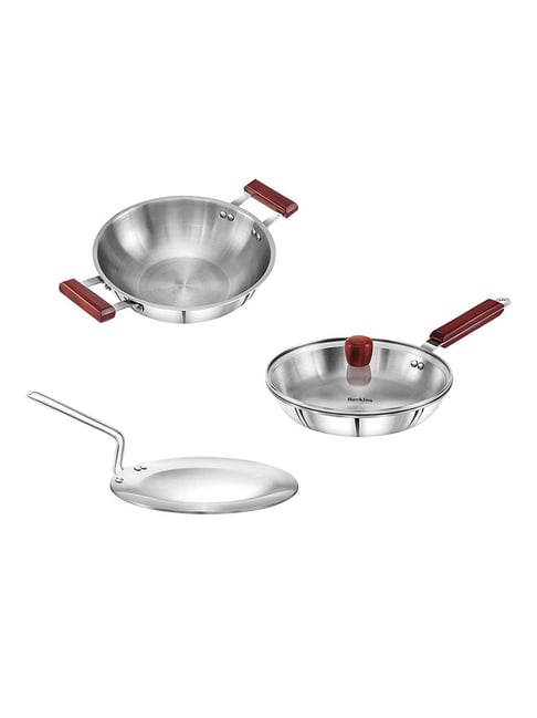 Buy Hawkins Silver Stainless Steel Cookware Set at Best Price