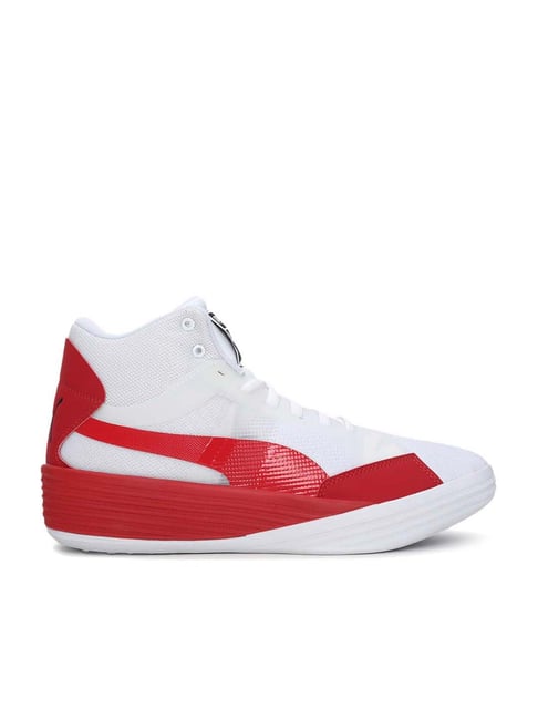 Puma Men's Clyde All Pro Team Mid White Basketball Shoes