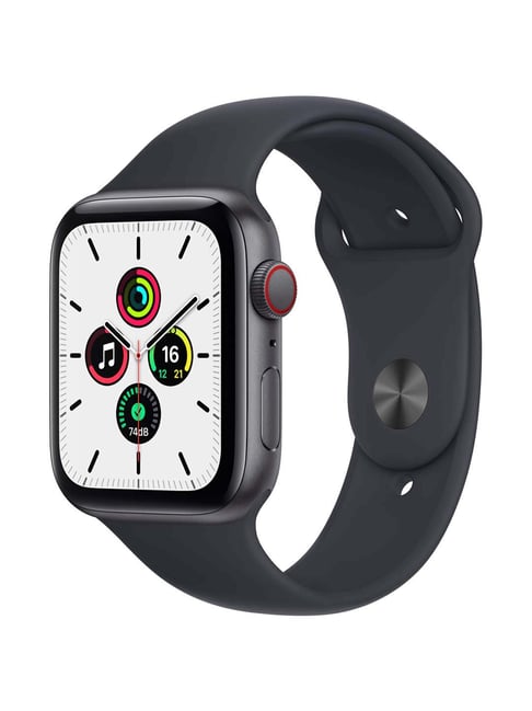 New Apple Watch SE (GPS + Cellular, 44mm)-Space Grey Aluminium Case with Midnight Sport Band-Regular