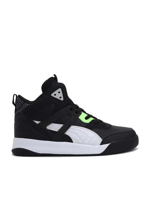 Puma Men's Backcourt Mid Cyber Week Trainers Black Ankle High Sneakers - Main Image