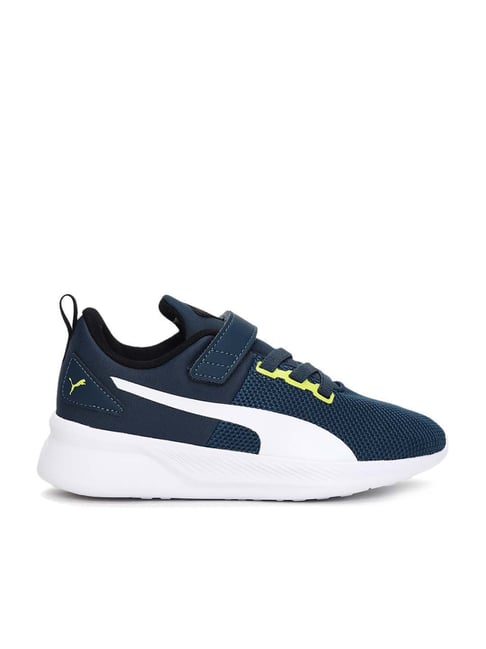 Puma Kids Flyer Runner V PS Intense Blue & White Running Shoes