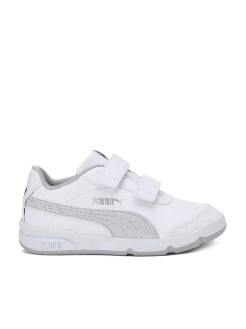 Puma Kids Stepfleex 2 SL VE Glitz FS V PS White & Silver Sneakers