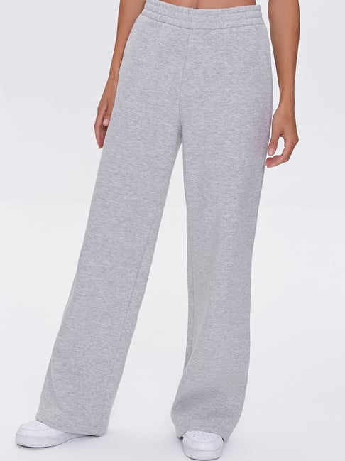 Buy Forever 21 Heather Grey Straight Fit Sweatpants for Women