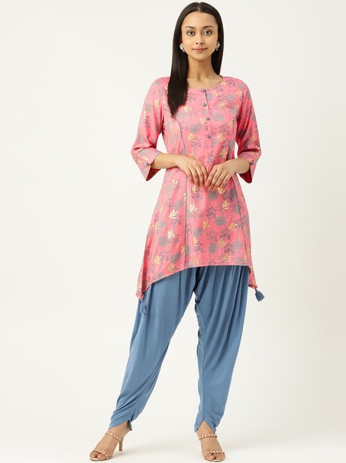 Anouk Women Floral Embroidered Thread Work Kurti with Harem Pants - Price  History
