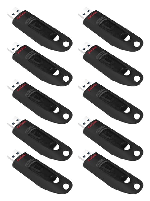 SanDisk Ultra SDCZ48-016G-I35 16GB USB 3.0 Pen Drive - Pack of 10 (Black)