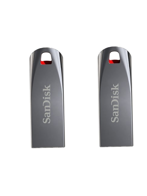 SanDisk Cruzer Force SDCZ71-032G-I35 32GB USB 2.0 Pen Drive - Pack of 2 (Silver)