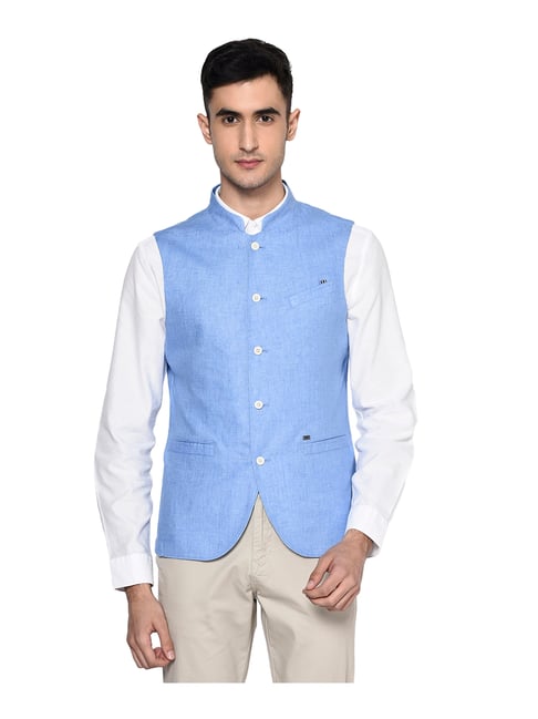 Blackberrys Blue Slim Fit Waistcoat