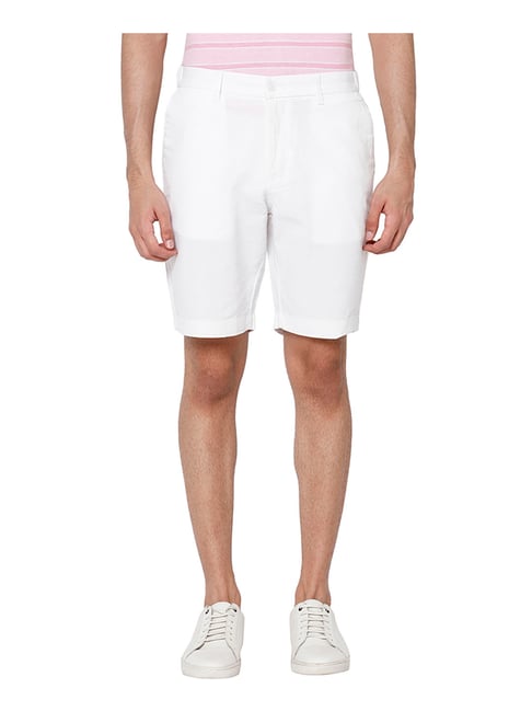 Blackberrys White Slim Fit Shorts