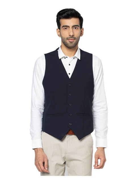 Blackberrys Navy Slim Fit Waistcoat