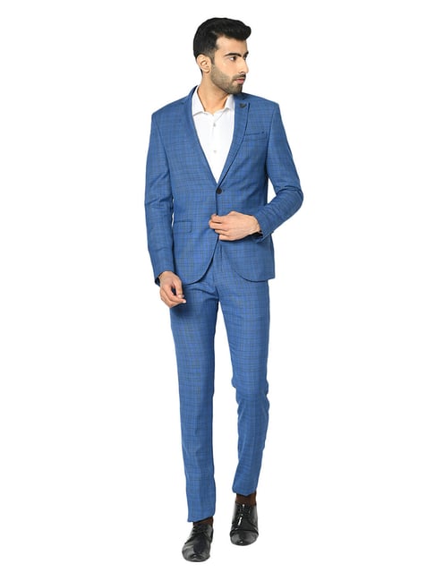 Blackberrys Blue Checks Two Piece Suit