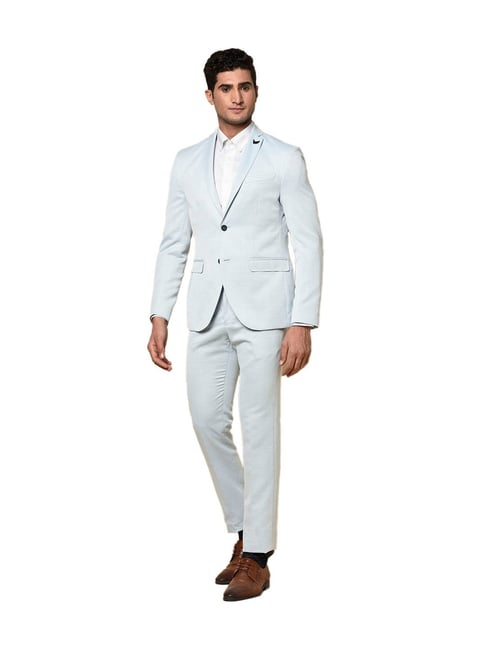 Blackberrys Blue Textured Two Piece Suit