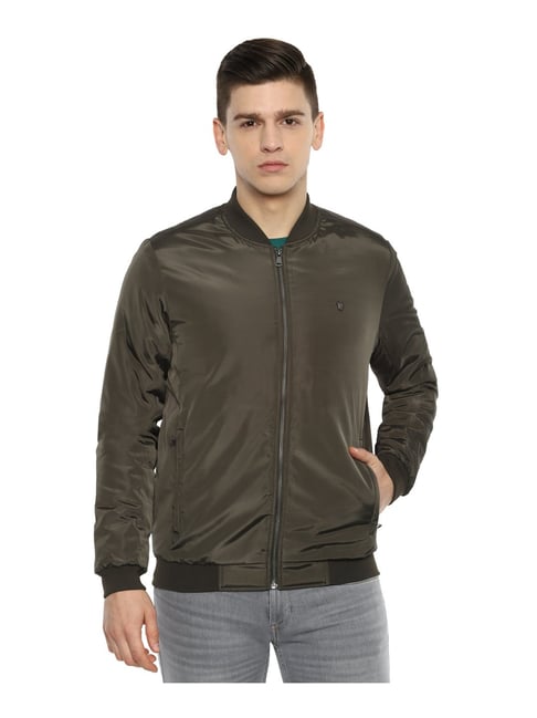 Buy Louis Philippe Olive Green Cotton Slim Fit Denim Jacket for Mens Online  @ Tata CLiQ