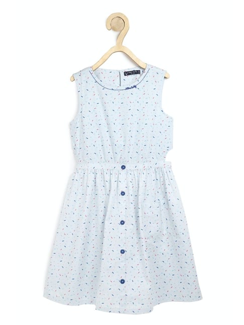 Allen Solly Junior Blue Printed  Dress