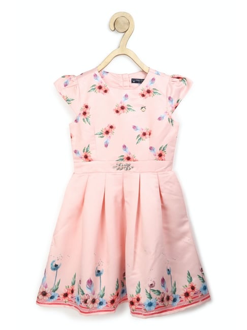 Allen Solly Junior Peach Printed  Dress