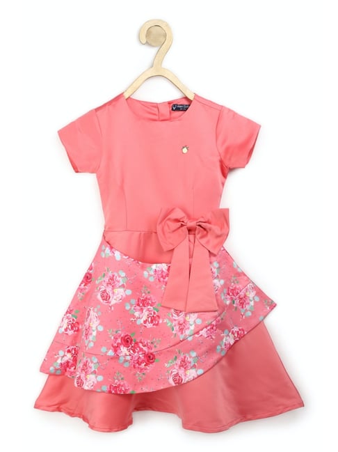 Allen Solly Junior Peach Printed  Dress