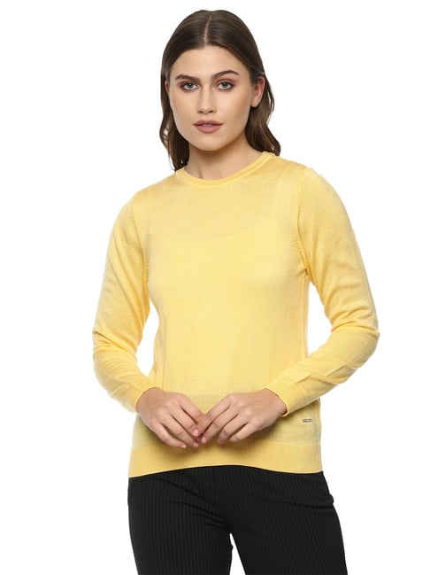 Van Heusen Yellow Regular Fit Sweater-picture-46
