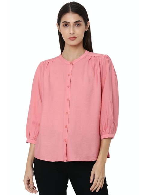 Solly by Allen Solly Pink Regular Fit Top Price in India