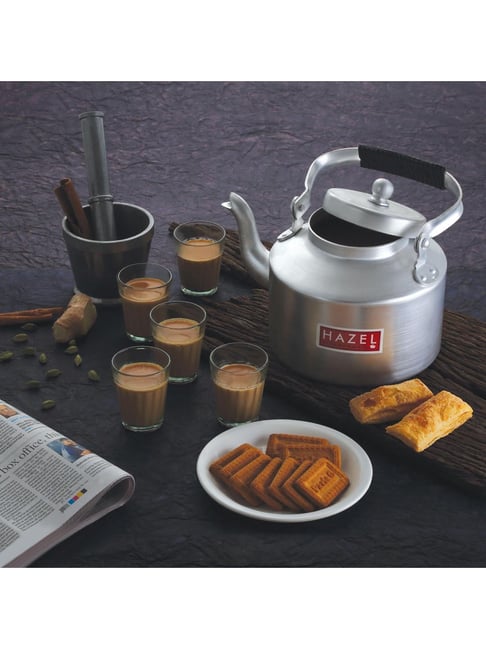 HAZEL Silver Aluminium Tea Coffee Pot - Set of 1-picture-26