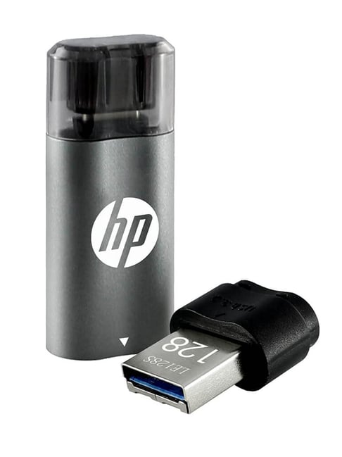 HP x5600b 128GB USB Type-B 3.2 OTG Pen Drive (Grey/Black)