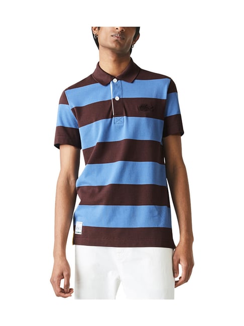 Lacoste Multi Cotton Pique Striped Regular Fit Polo T-Shirt