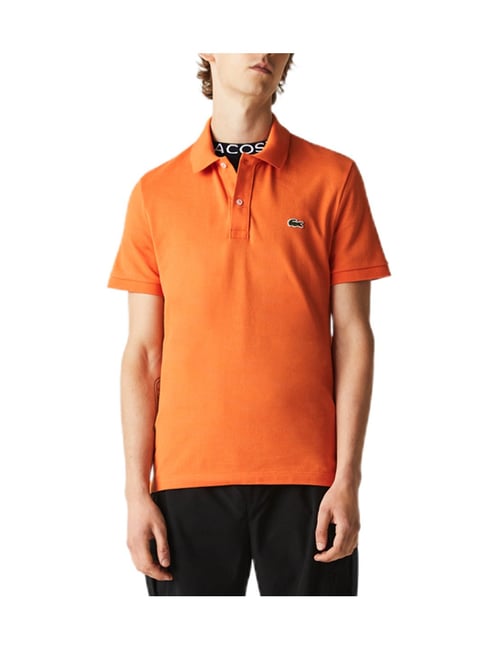 Lacoste Orange Petit Pique Slim Fit Polo T-Shirt