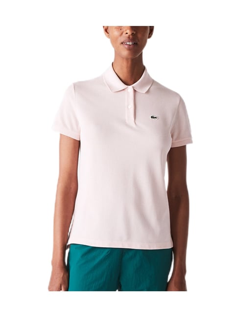 Lacoste Pink Soft Cotton Regular Fit Petit Pique Polo T-Shirt