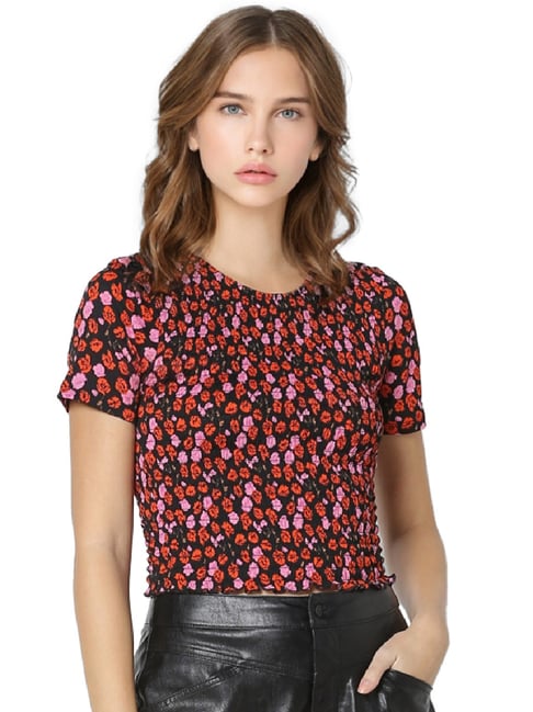 Only Black Printed Top