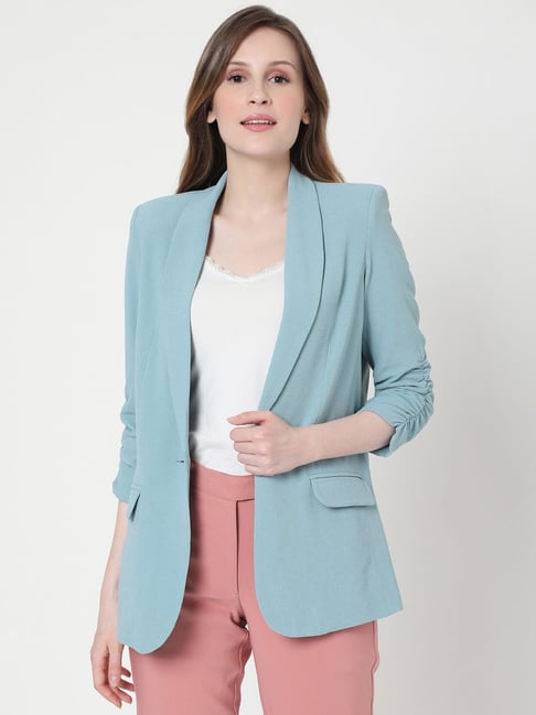 Vero Moda Blue Regular Fit Blazer