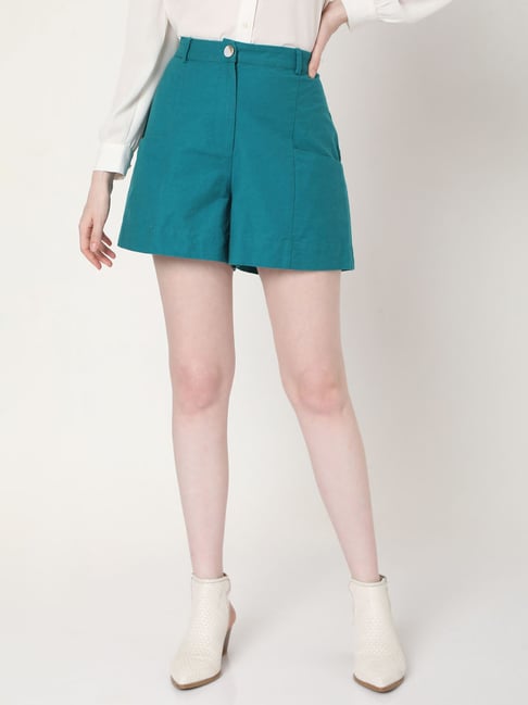 Vero Moda Blue Cotton Shorts