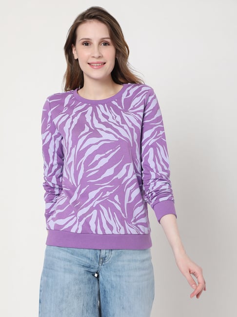 Vero Moda Purple Animal Print Sweatshirt