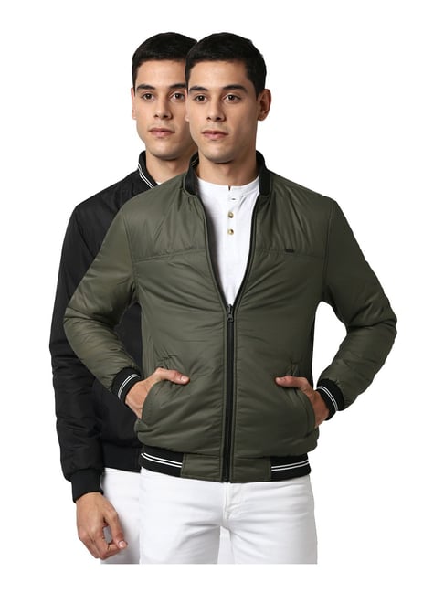 Buy Men Green Solid Jacket Online - 351713 | Peter England