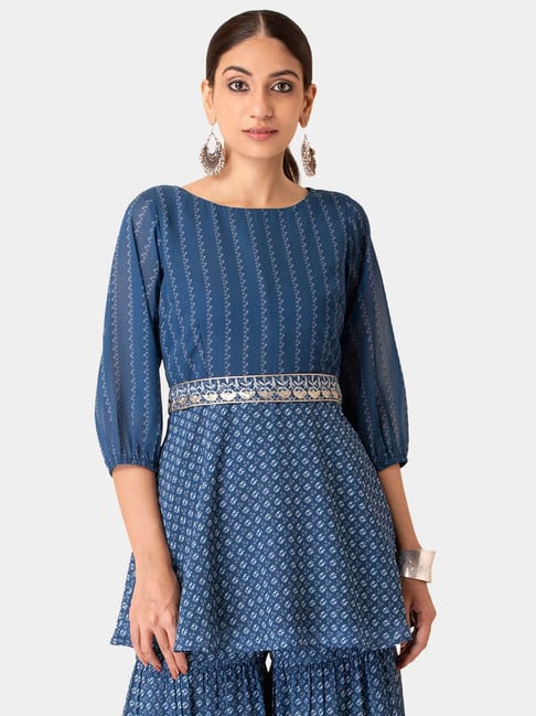 Buy online Chikankari Georgette Short Frock Papelum Kurti from Kurta Kurtis  for Women by Snapfab for ₹599 at 33% off | 2024 Limeroad.com