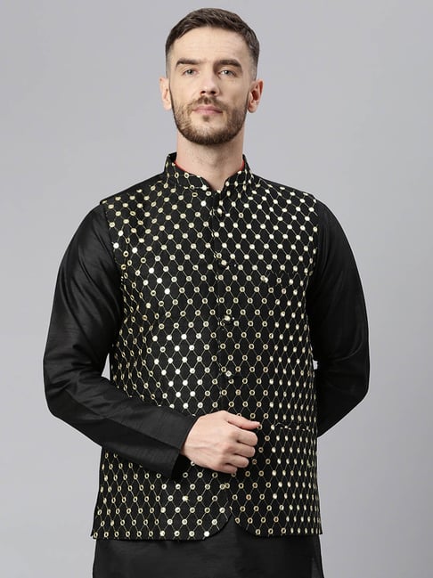 Buy HANGUP Multi Printed Blended Regular Fit Men's Occasion Wear Nehru  Jacket | Shoppers Stop