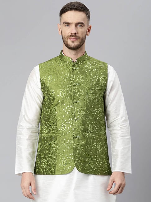 Buy hangup mens ethnicwear nehru jacket(108A_Printed_Nehru_38,multi  colored) at Amazon.in