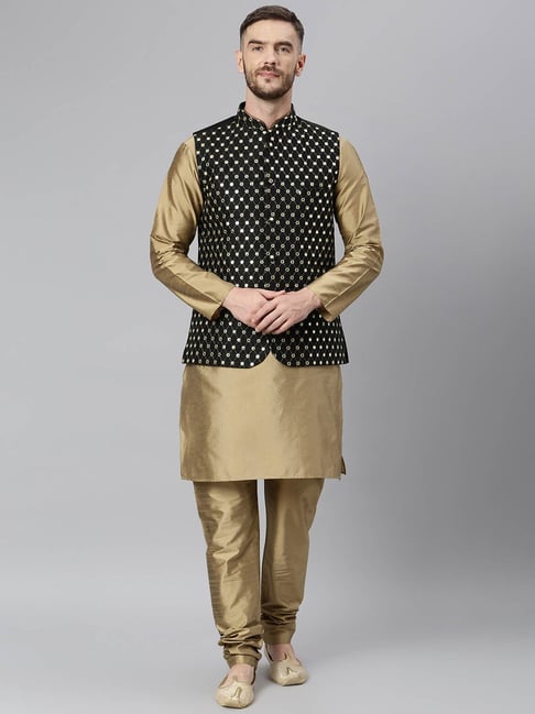 Buy Manyavar Full Sleeves Ethnic Motif Printed Kurta Jacket With Churidar  Green for Boys (6-7Years) Online in India, Shop at FirstCry.com - 13794038