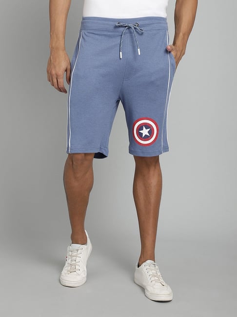 Free Authority Captain America Printed Regular Fit Shorts-picture-20