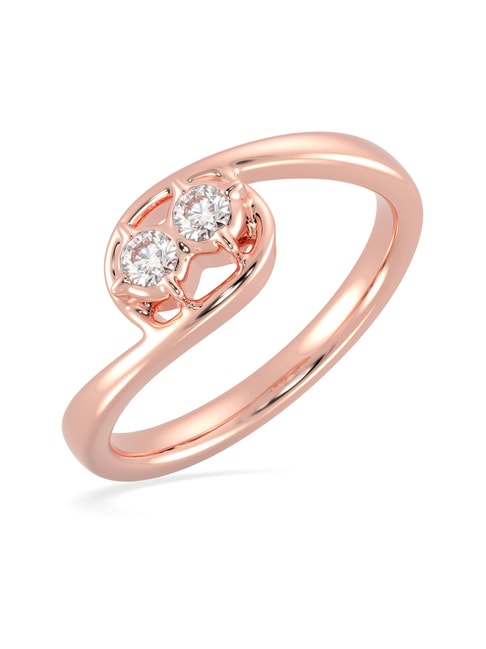 Vintage 14K Rose Gold Kite Cut Moissanite Ring Leaf Wedding Ring Women Ring  Bridal Anniversary Gift - gardensring