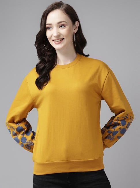 Cayman Yellow Cotton Sweatshirt